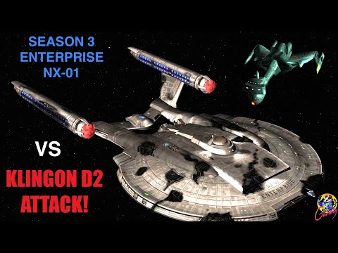 Star Trek Enterprise NX-01 VS Klingon D2 Battlecruiser - Season 3 - Star Ship Battles - Bridge Comma