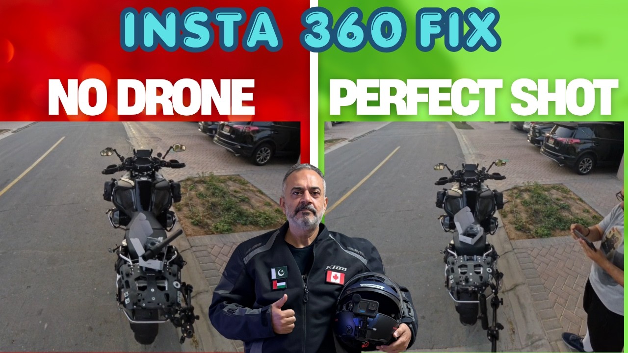 The Perfect Fake Drone Shot on a Motorcycle — My Insta360 Setup — watch the ride video