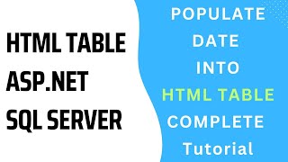 how to bind data in html table sql server database asp.net c#