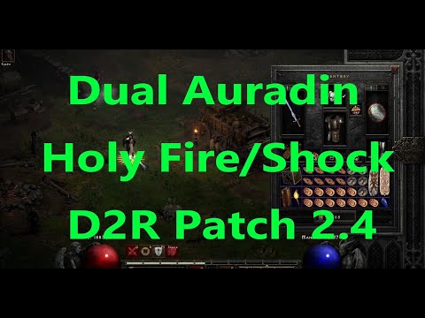 D2R [Patch 2.4] - Dual Auradin | Holy Fire/Shock| Build & Gameplay