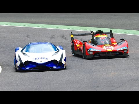 Ferrari 499P vs Devel Sixteen at Monza