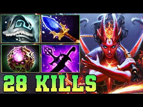 Ultra Kills + 22 Kills QOP Dota 2 Mid Lane Beast - Best Queen Of Pain Dota 2 Gameplay Build 7.39