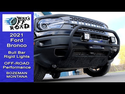 2021 Ford Bronco Accessories | Rough Country Bull Bar, Rigid Lights