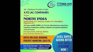 NORTH INDIA Companies Database | B2B Database Provider