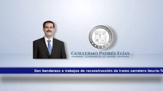 preview picture of video 'Dan banderazo a trabajos de reconstrucción de tramo carretero Imuris-Terrenate. 26-11-2014'