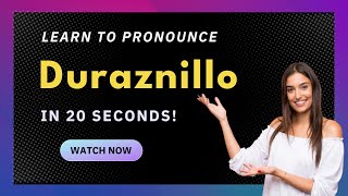 How to pronounce Duraznillo