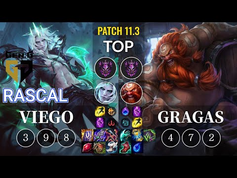 GEN Rascal Viego vs Gragas Top - KR Patch 11.3