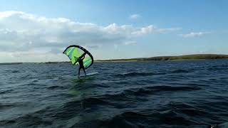 Pupil on a wingsurfing course at Grafham Water Sailing Club