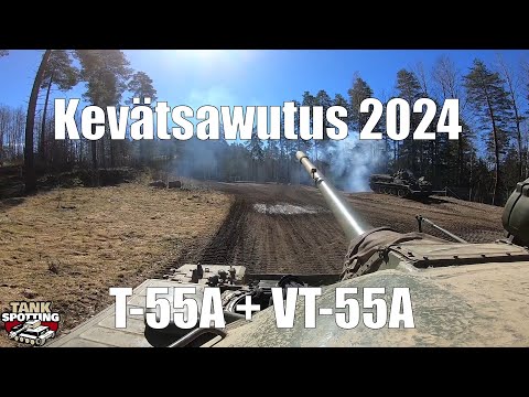T-55A Main Battle Tank Turret Camera POV View - Panssarimuseo Kevätsawutus 2024 Show 1