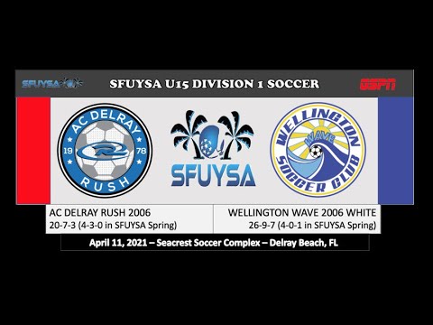 AC Delray Rush '06 vs Wellington Wave White 2006  - Girls U15 SFUYSA Spring D1 - 4/11/2021