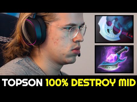 T1.TOPSON 100% Destroy Mid with First Item Manta Style Shadow Fiend 7.32b Dota 2