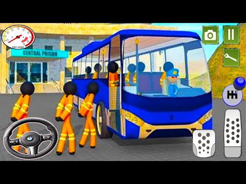 Transport Stickman Prisoner Bus Driving - Android Gameplay