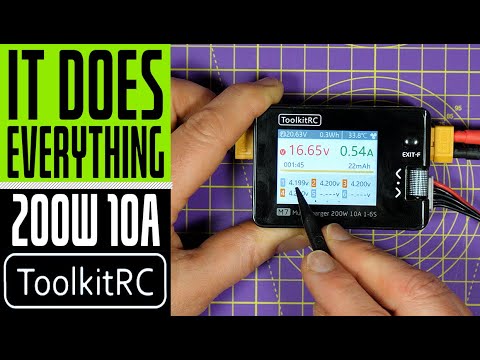 ToolkitRC M7 Многофункциональное зарядное устройство 200 Вт, 10 А для аккумуляторов 1–6 лет | Полный обзор