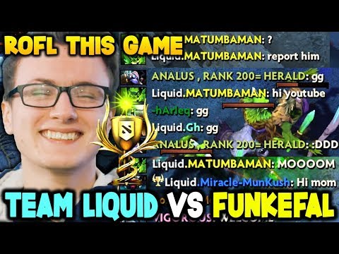 Tinker God Funkefal Vs Team Of Gods Team Liquid - Most Funny Battle Cup Dota 2