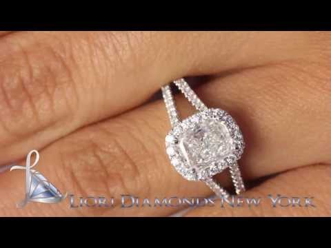 ER-1088 - 2.69 Carat G-VS2 Radiant Cut Natural Diamond Engagement Ring 18k Vintage Style