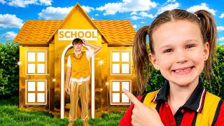 Stephi Makes New Friends at Golden School