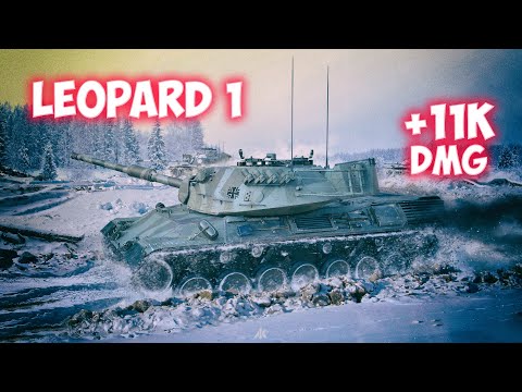Leopard 1 - 4 Frags 11K Damage - Glass legend! - World Of Tanks