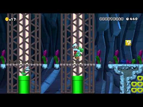 (2-3) Espina Cueva ~ Perlous Cave ⚡️ by NintenU ⚡️ SUPER MARIO MAKER Raw GAMEPLAY