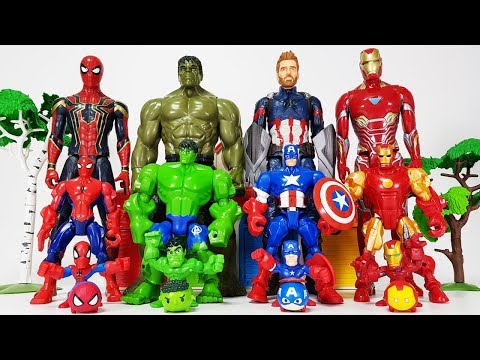 Avengers Smaller & Bigger Transformation, Go~! Hulk, Iron man, Spider Man