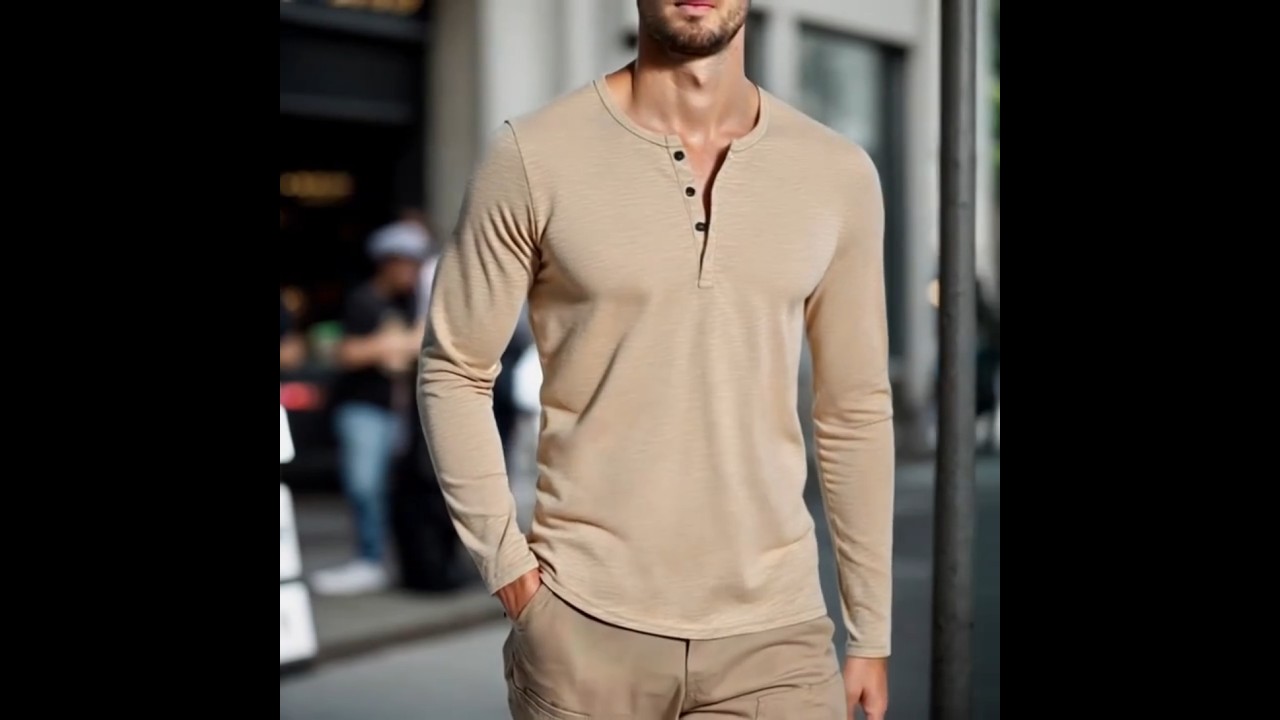 Classic Cotton Henley Shirt Revealed! #fashiontrends