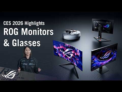 ROG at CES: First Look at Gaming Glasses & New RGB OLED Monitors!