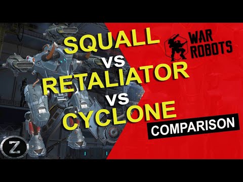 War Robots: Squall vs Retaliator vs Cyclone | NEW Titan Shotgun COMPARISON | Remastered Test Server
