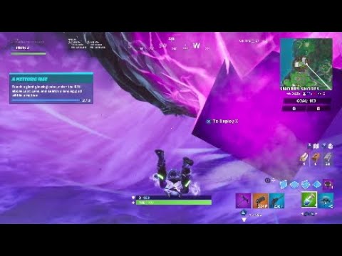 Touch a giant glowing cube, enter the Rift above Loot Lake, and search a landing pod within a meteor Video