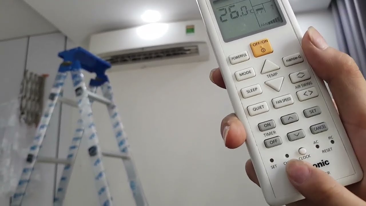 Cách kiểm tra và xoá mã lối điều hoà Panasonic