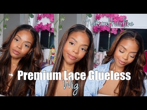 Highlight Color 1B-30 Pre-bleached Wear Go Glueless Wig Pre-cut HD Lace Wig
