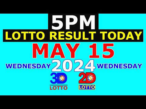Lotto Result Today 5pm May 15 2024 (PCSO)