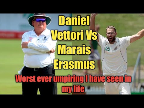 Daniel Vettori Vs Marais Erasmus - Worst Umpiring