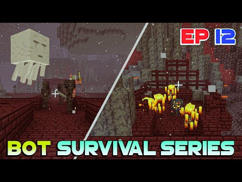 Exploring Nether Fortress & Fight With Wither Skeleton And Blaze 😈| BOT Survival Series Episode 12