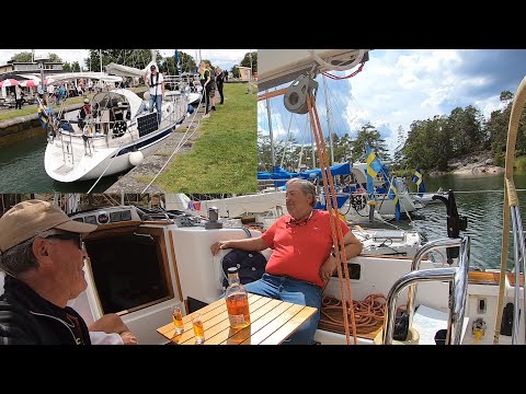 Sommarsegling 2023 del 9 Vidare söderut mot hemmavatten i Tjust skärgård och besök i Bergs slussar.