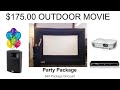 How to set up a rear projection video outside for your guests. Customer's favorite.