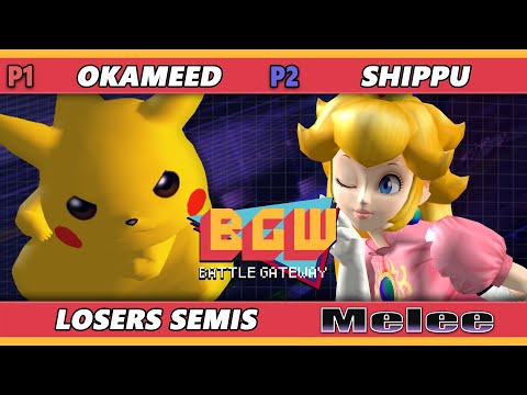 BGW 38 Losers Semis - Okameed (Pikachu) Vs. Shippu (Peach) SSBM Melee Tournament