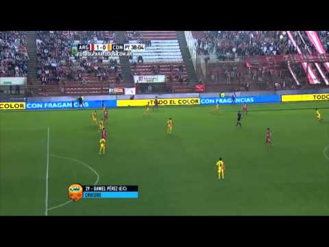 Gol de D.Pérez (e/c). Argentinos 1 - Crucero 0. Fecha 22. Primera División 2015. FPT