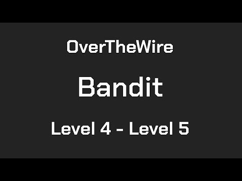 OverTheWire Bandit Level 4 - Level 5