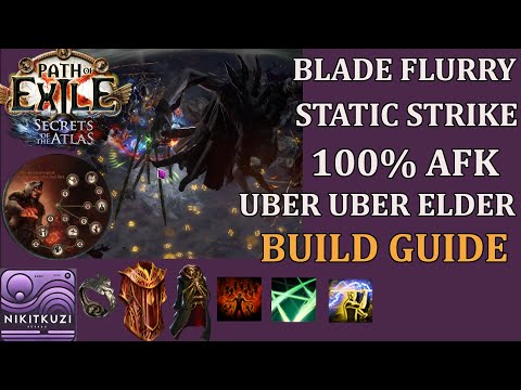 Poe 3.27 | 100% AFK Uber Uber Elder | Tanky | Blade Flurry Static Strike | New AG Tech | Build Guide