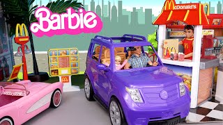 Barbie & Ken Doll Family Preschool & Drive Thru Adventures