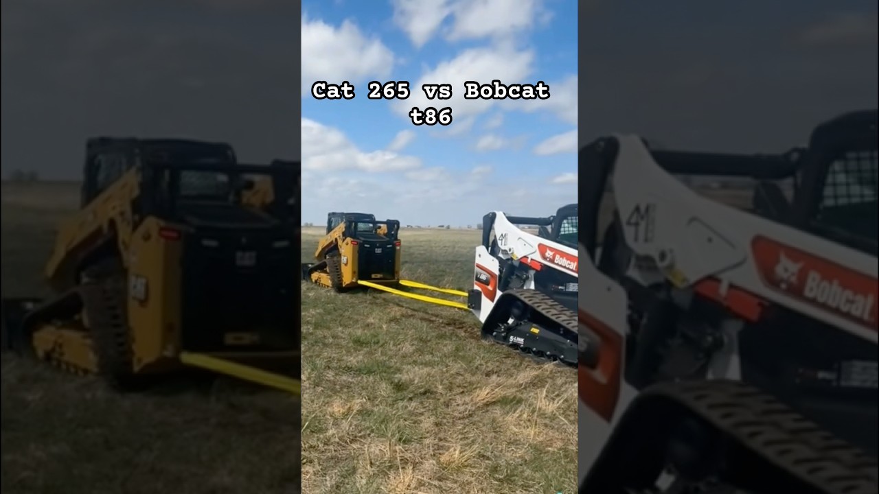 I didn’t expect this at ALL! Cat 265 vs Bobcat T86 #shortsvideo #automobile #caterpillar #bobcat