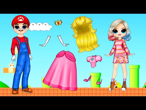 Enid and Ajax become Princess Peach and Super Mario - Isabela's Paper World