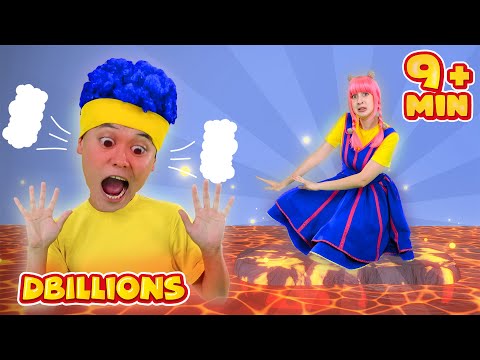 The Floor is Lava with Cha-Cha, Lya-Lya & Boom-Boom + MORE D Billions Kids Songs