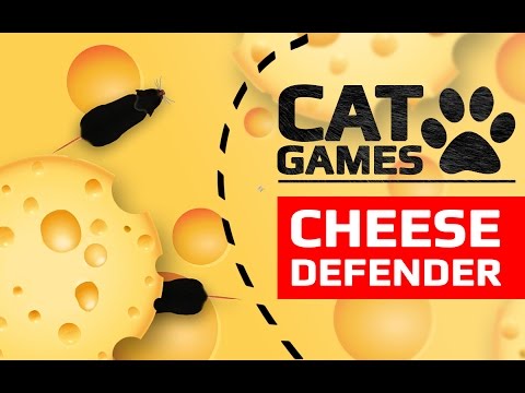 CAT GAMES - 🐭 CHEESE DEFENDER (ENTERTAINMENT VIDEOS FOR CATS TO WATCH)
