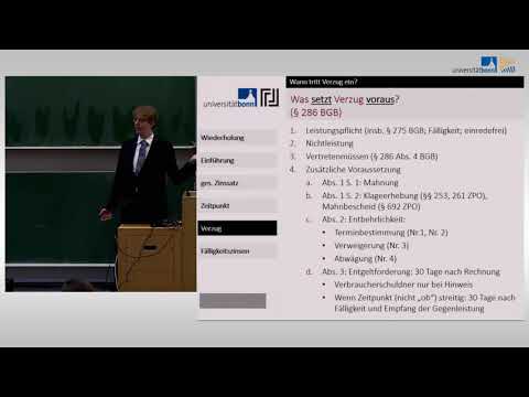 Handelsrecht 08 - Verzug und Fälligkeitszinsen