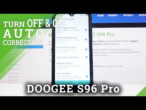 How to Enter Text Correction Options in DOOGEE S96 Pro – Open Text Correction Options
