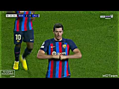 Robert Lewandowski Goal Celebration Barcelona VS Viktoria 4k Free Clips For Edit