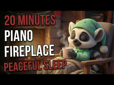 Gentle Piano by the Fire | 20 Minutes of Calming Lullaby Music