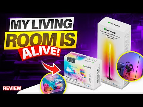 How I Made My Living Room Look AWESOME! | Nanoleaf 4D v2 and Smart Multicolor Floor Lamp Review
