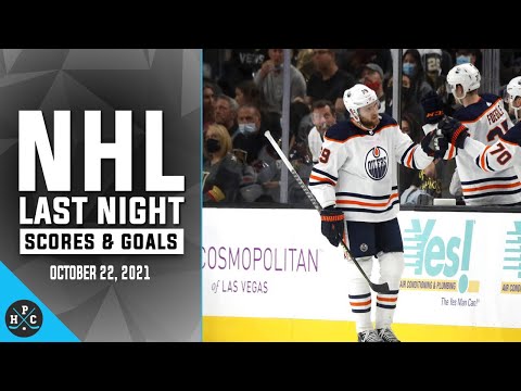 NHL Last Night: All 26 Goals and Scores on October 22, 2021