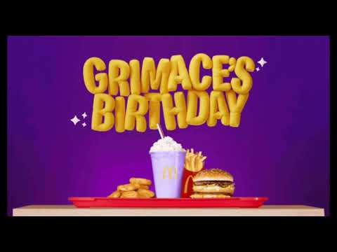Grimace birthday commercial